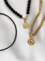 Choker Black Onyks Gold