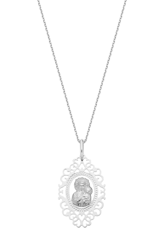 Naszyjnik Lustrous Mary Silver