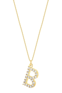 Naszyjnik B Sparkle Letter Gold  