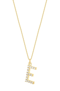 Naszyjnik E Sparkle Letter Gold 