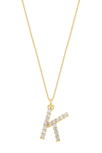 Naszyjnik K Sparkle Letter Gold 