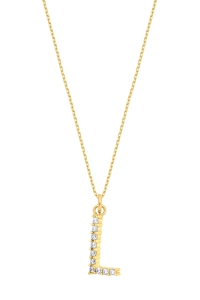 Naszyjnik L Sparkle Letter Gold  