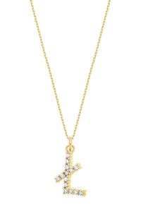 Naszyjnik Ł Sparkle Letter Gold 