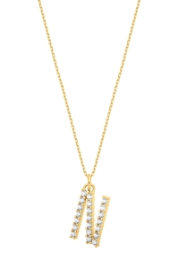 Naszyjnik N Sparkle Letter Gold 