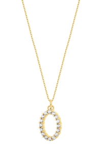 Naszyjnik O Sparkle Letter Gold