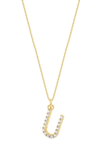 Naszyjnik U Sparkle Letter Gold 