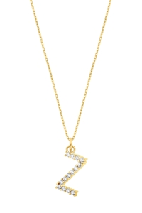 Naszyjnik Z Sparkle Letter Gold 