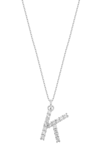 Naszyjnik K Sparkle Letter Silver