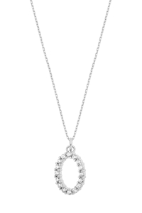 Naszyjnik O Sparkle Letter Silver