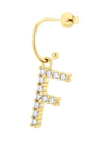 Kolczyk F Vanilla Letter Gold 