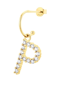 Kolczyk P Vanilla Letter Gold