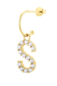 Kolczyk S Vanilla Letter Gold