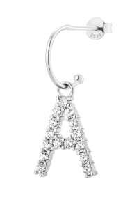 Kolczyk A Vanilla Letter Silver
