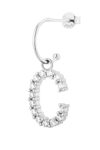 Kolczyk C Vanilla Letter Silver 