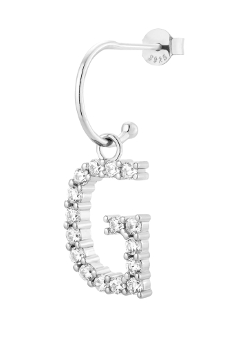 Kolczyk Vanilla Letter Silver