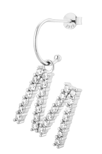 Kolczyk Vanilla Letter Silver