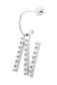 Kolczyk Vanilla Letter Silver