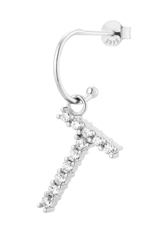 Kolczyk Vanilla Letter Silver