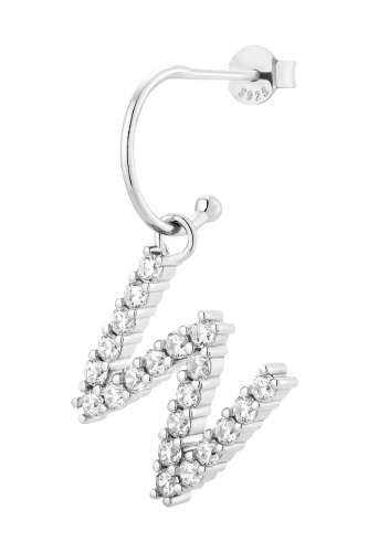 Kolczyk Vanilla Letter Silver