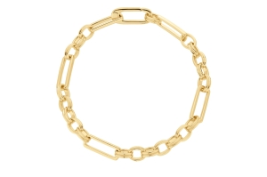Ribbon Link Gold Bracelet