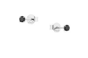 Kolczyki Mini Dotti Coal Silver