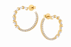 Delilah Hoops Gold Earrings