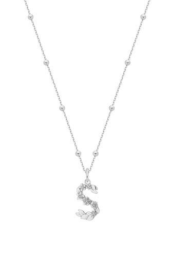 Naszyjnik S Blossom Letter Silver