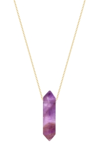 Naszyjnik Natural Amethyst Gold