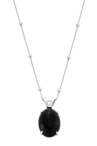 Moxie Oval Silver Necklace