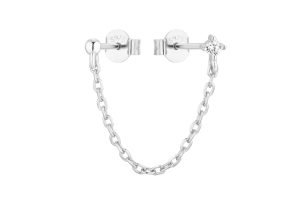  Kolczyk Dot With Ball Silver