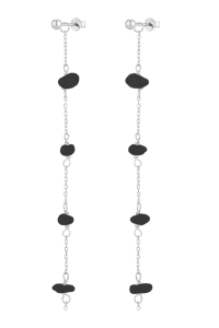 Kolczyki Joy Black Silver