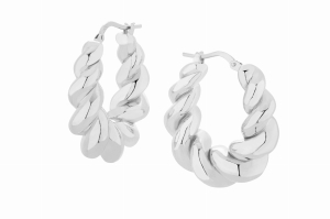 Kolczyki Twine L Silver