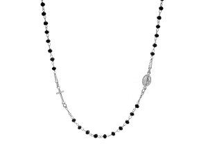 Naszyjnik Black Rosary Silver