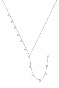 Naszyjnik Lariat Crystals Silver